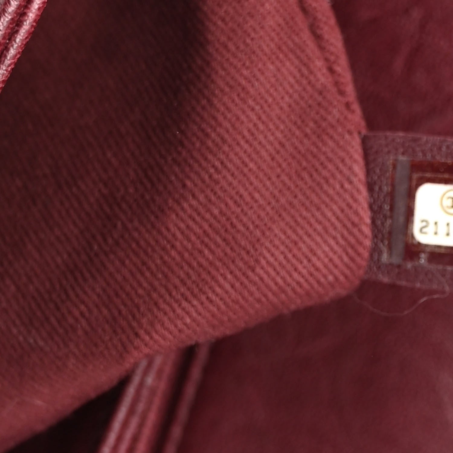 Chanel Crumpled Lambskin Quilted Medium Single Flap Burgundy 7 of 10