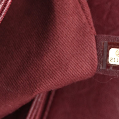 Chanel Crumpled Lambskin Quilted Medium Single Flap Burgundy 7 of 10