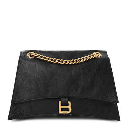 Balenciaga Crushed Calfskin Medium Crush Chain Bag Black 1 of 10