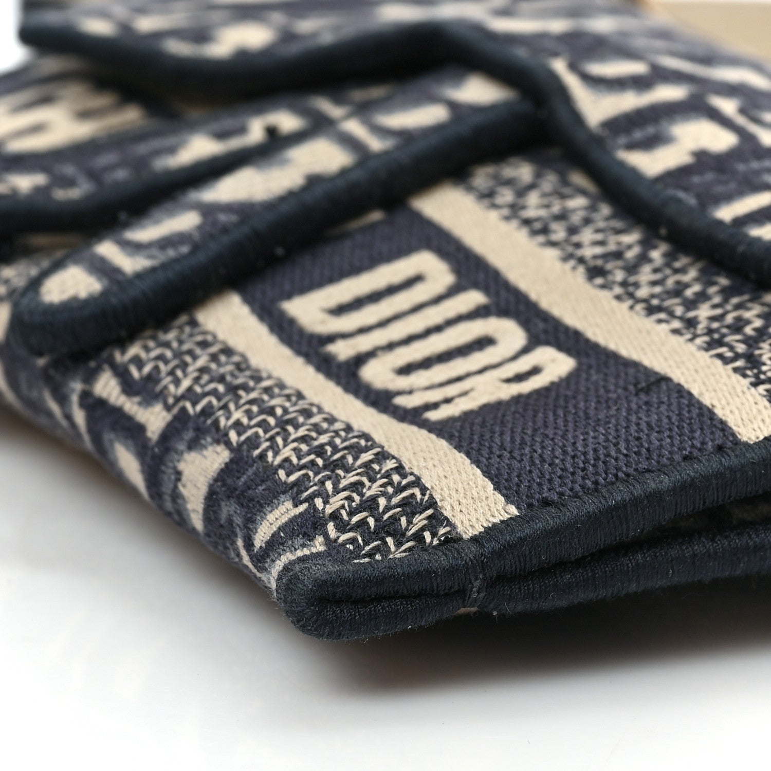 Christian Dior Oblique Slim Saddle Pouch Blue 8 of 8