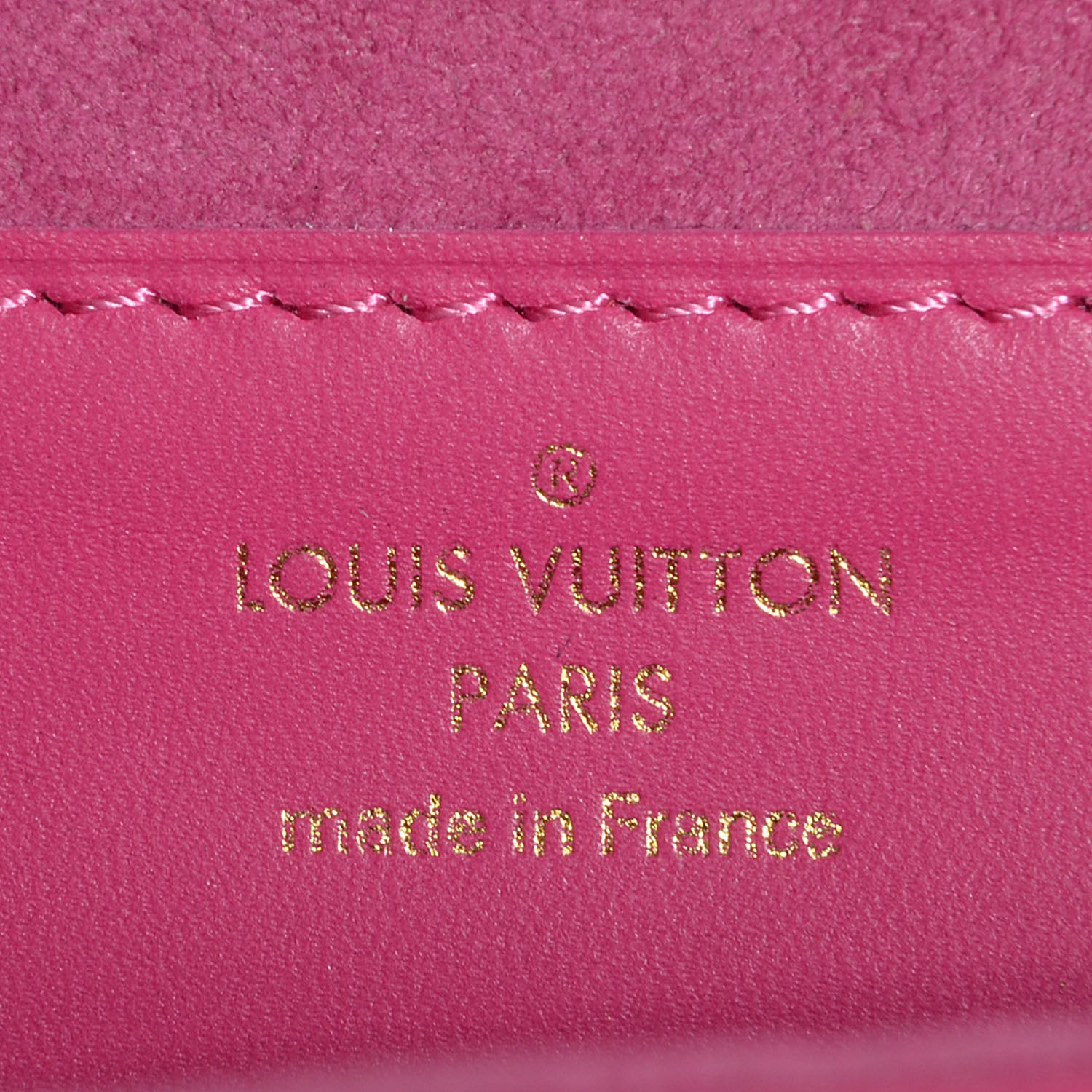 Louis Vuitton Calfskin Embossed Courtney Pochette Clutch Fuchsia 6 of 7