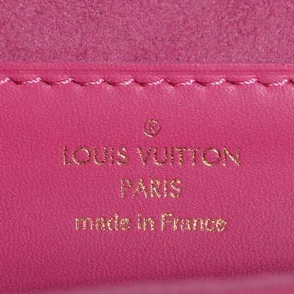 Louis Vuitton Calfskin Embossed Courtney Pochette Clutch Fuchsia 6 of 7