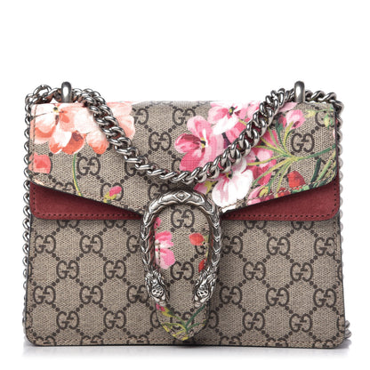 Gucci GG Supreme Monogram Blooms Mini Dionysus Shoulder Bag Beige Multicolor Dry Rose 1 of 10