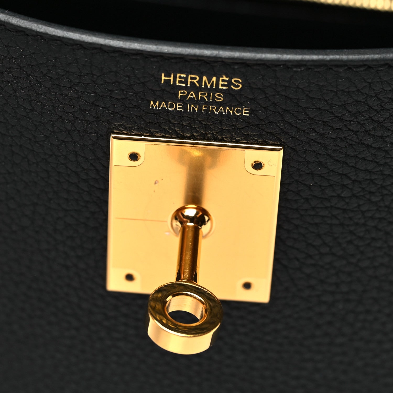 Hermes Togo Kelly Retourne 28 Black 6 of 11