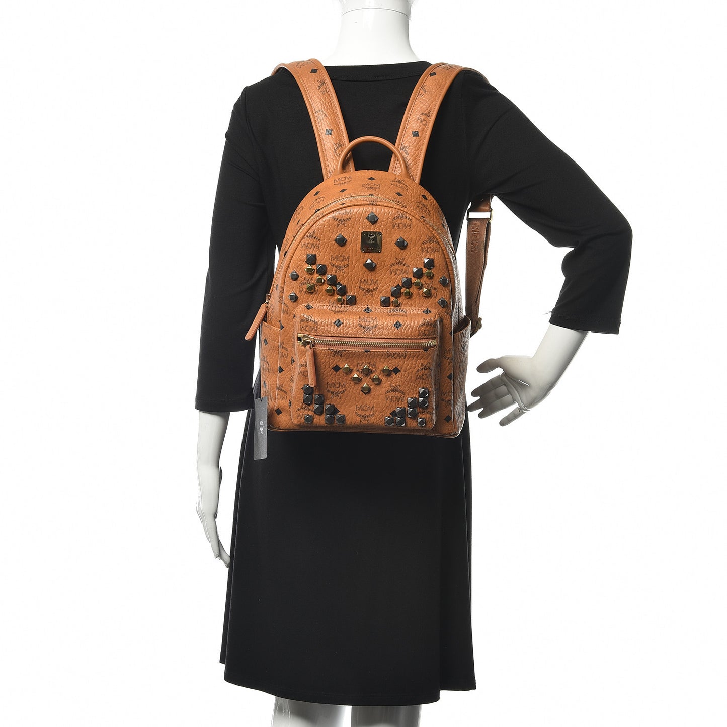 Visetos Studded Small Stark M Backpack Cognac