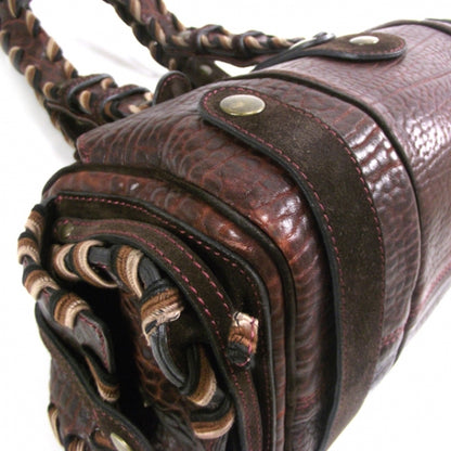 Chloe Calfskin Suede Silverado Shoulder Bag Bordeaux 5 of 13