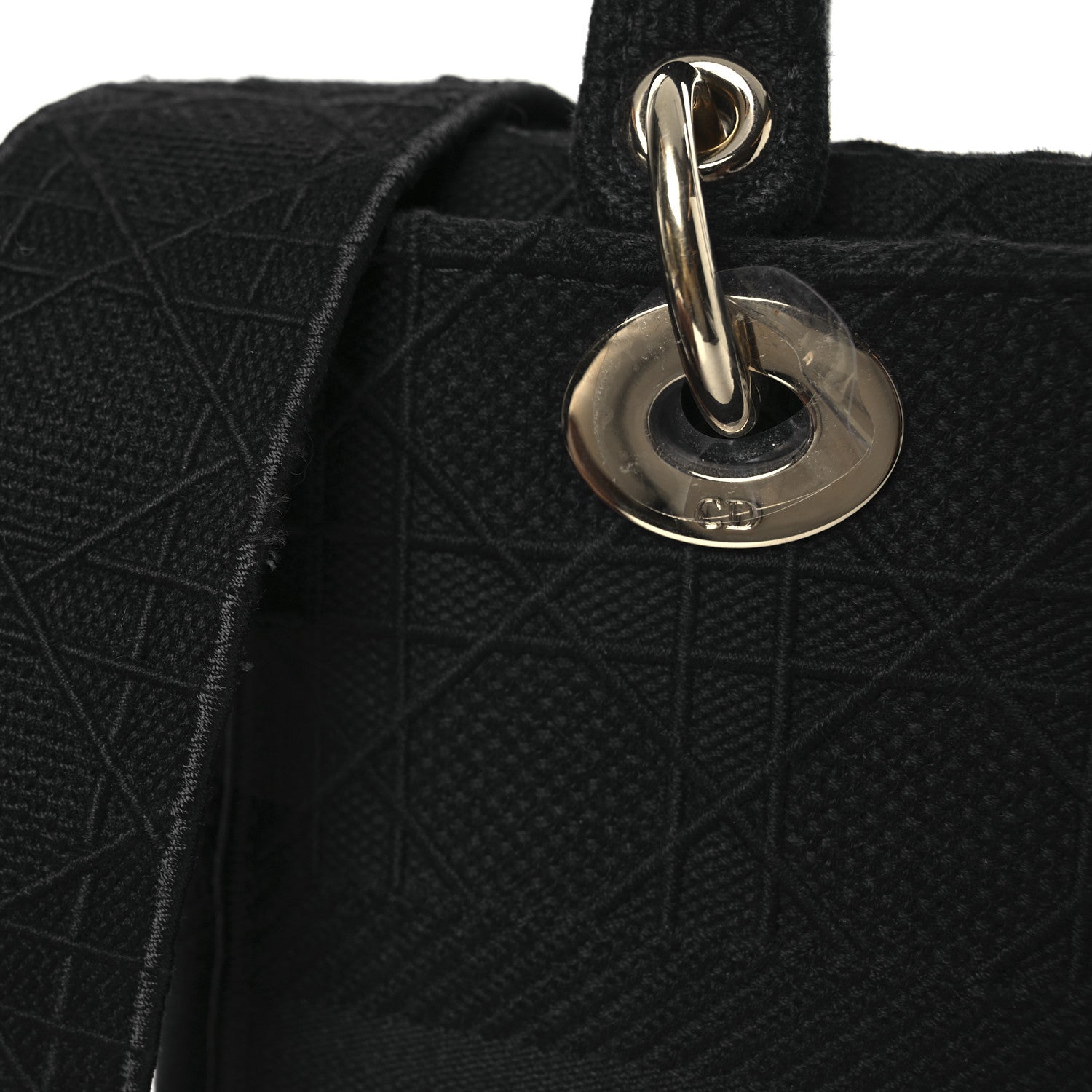 Christian Dior Canvas Embroidered Cannage Medium Lady D-Lite Black 12 of 12