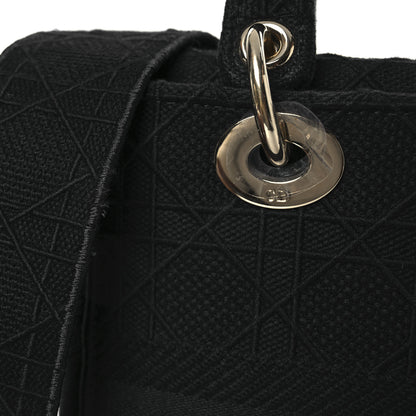 Christian Dior Canvas Embroidered Cannage Medium Lady D-Lite Black 12 of 12