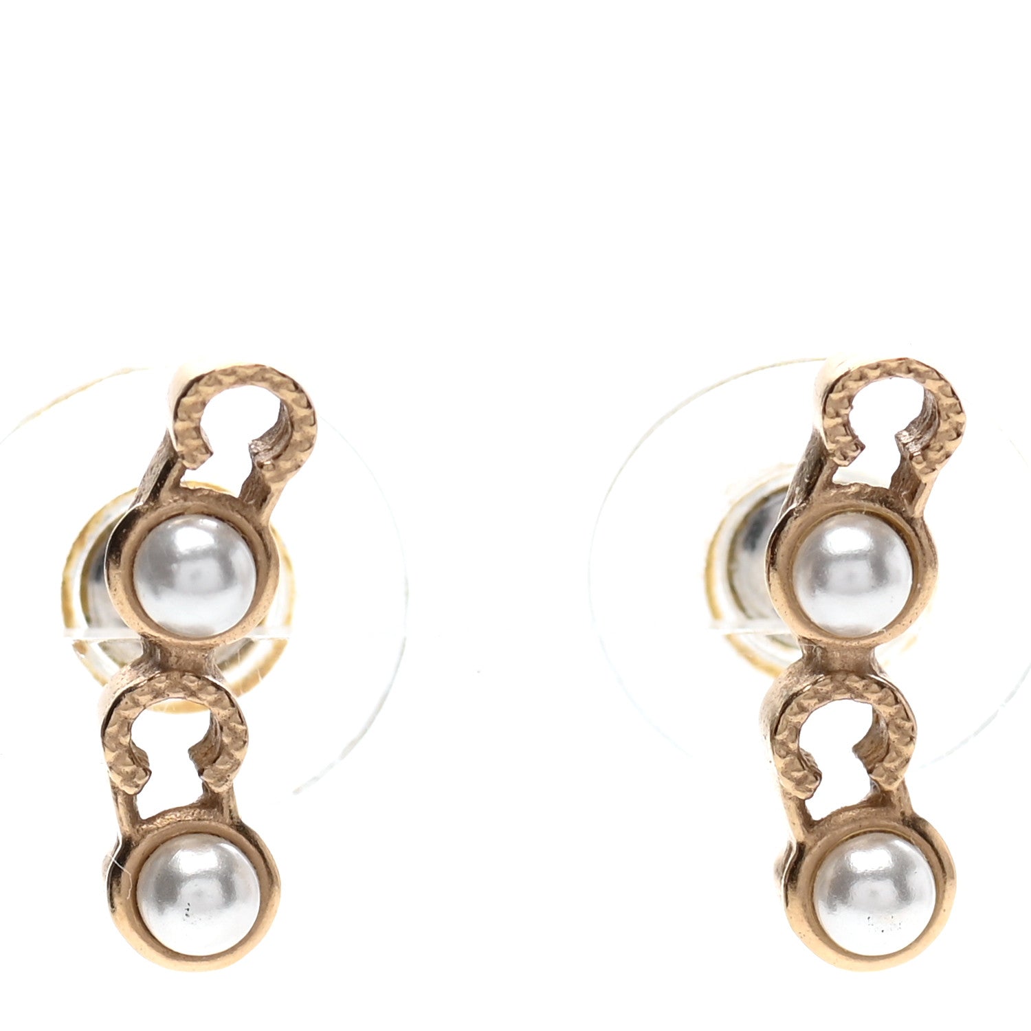 Chanel Pearl Coco Earrings Gold 1 of 4