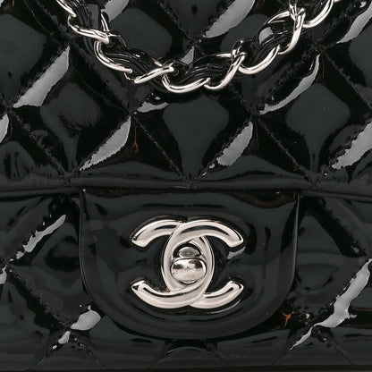 Chanel Patent Calfskin Quilted Mini Square Flap Black 9 of 13