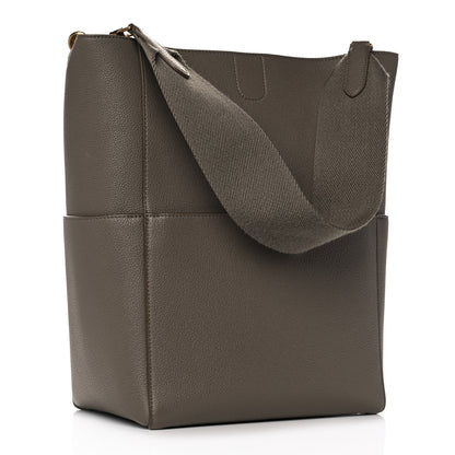 Celine Soft Grained Calfskin Sangle Bucket Bag Taupe 3 of 12