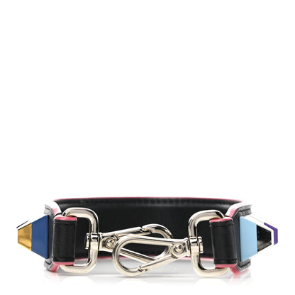 Fendi Vitello Dolce Plexiglass Studded Mini Strap You Black Multicolor 2 of 5