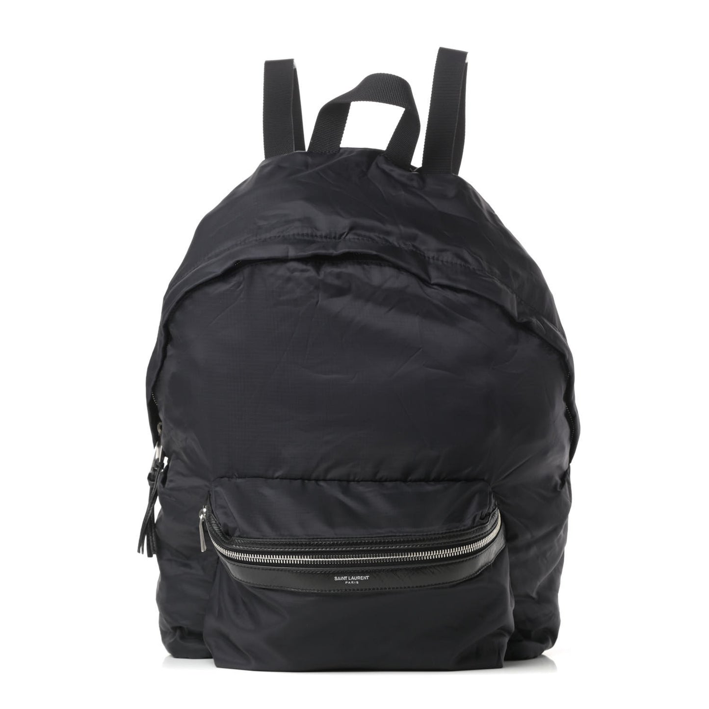 Nylon City Fold Up Backpack Belt Bag Black