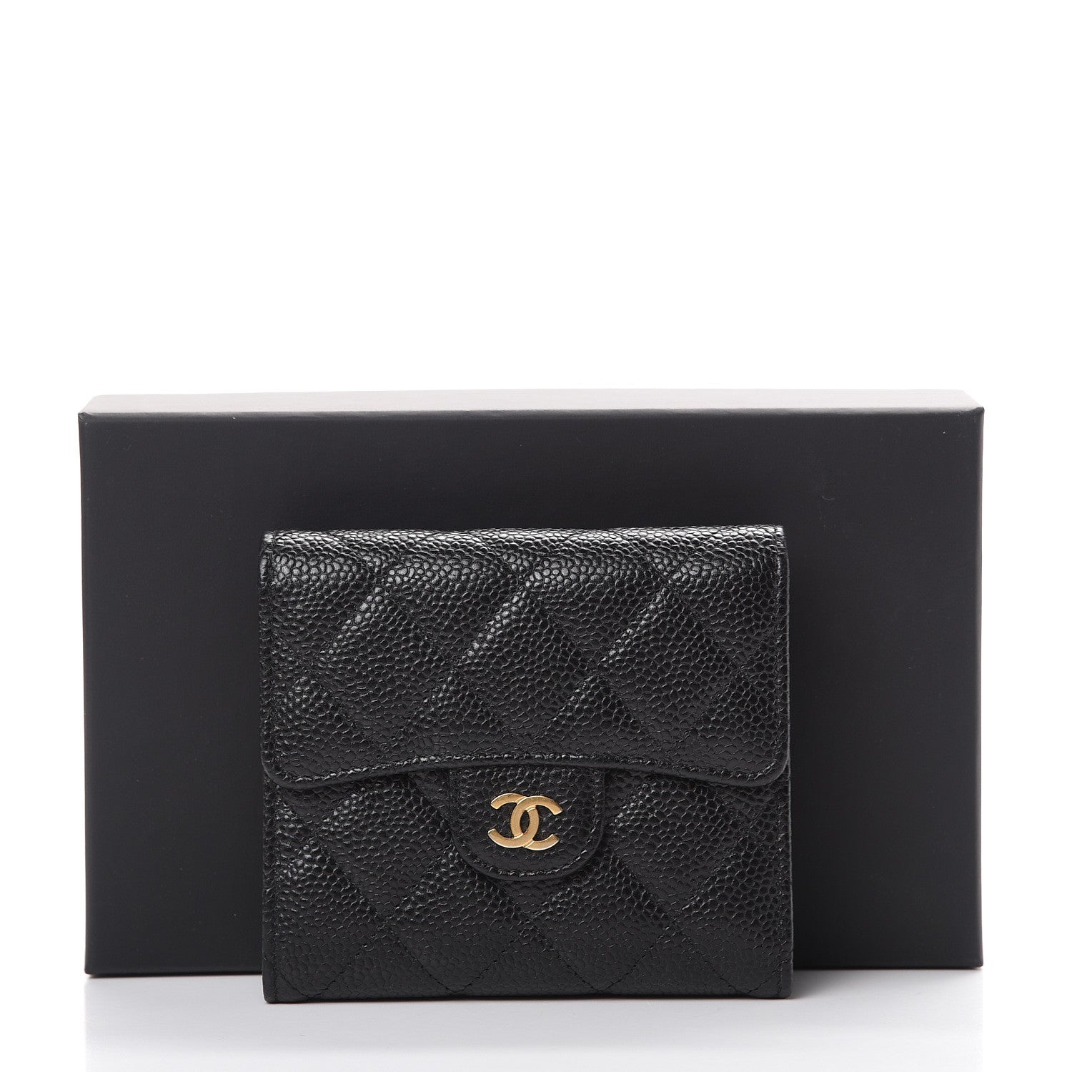 Chanel Caviar Quilted Compact Flap Wallet Black 9 of 9