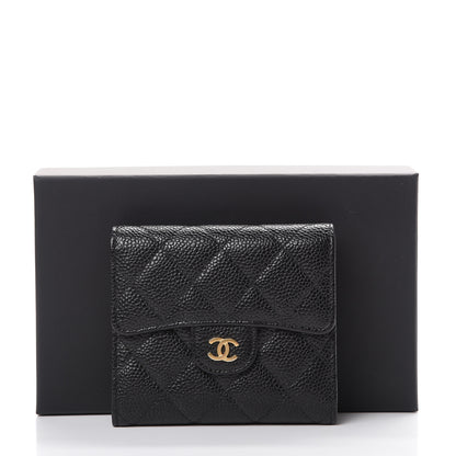 Chanel Caviar Quilted Compact Flap Wallet Black 9 of 9