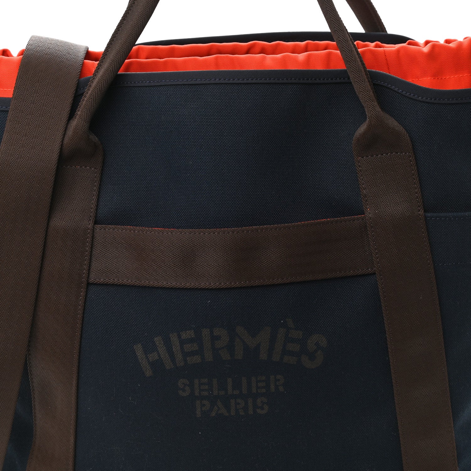 Hermes Canvas The Grooming Bag Bleu Navy Feu 11 of 13