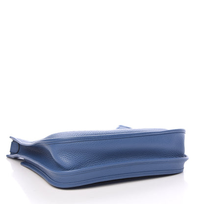 Hermes Taurillon Clemence Evelyne III PM Bleu Agate 4 of 11