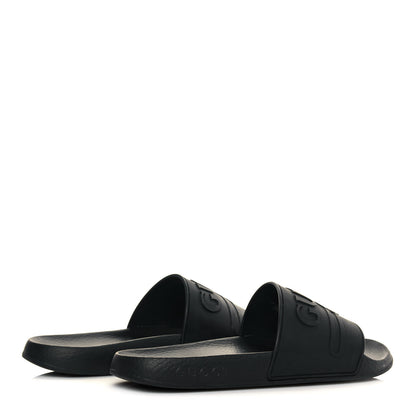 Gucci Rubber Womens Logo Slide Sandals 38 Black 4 of 12