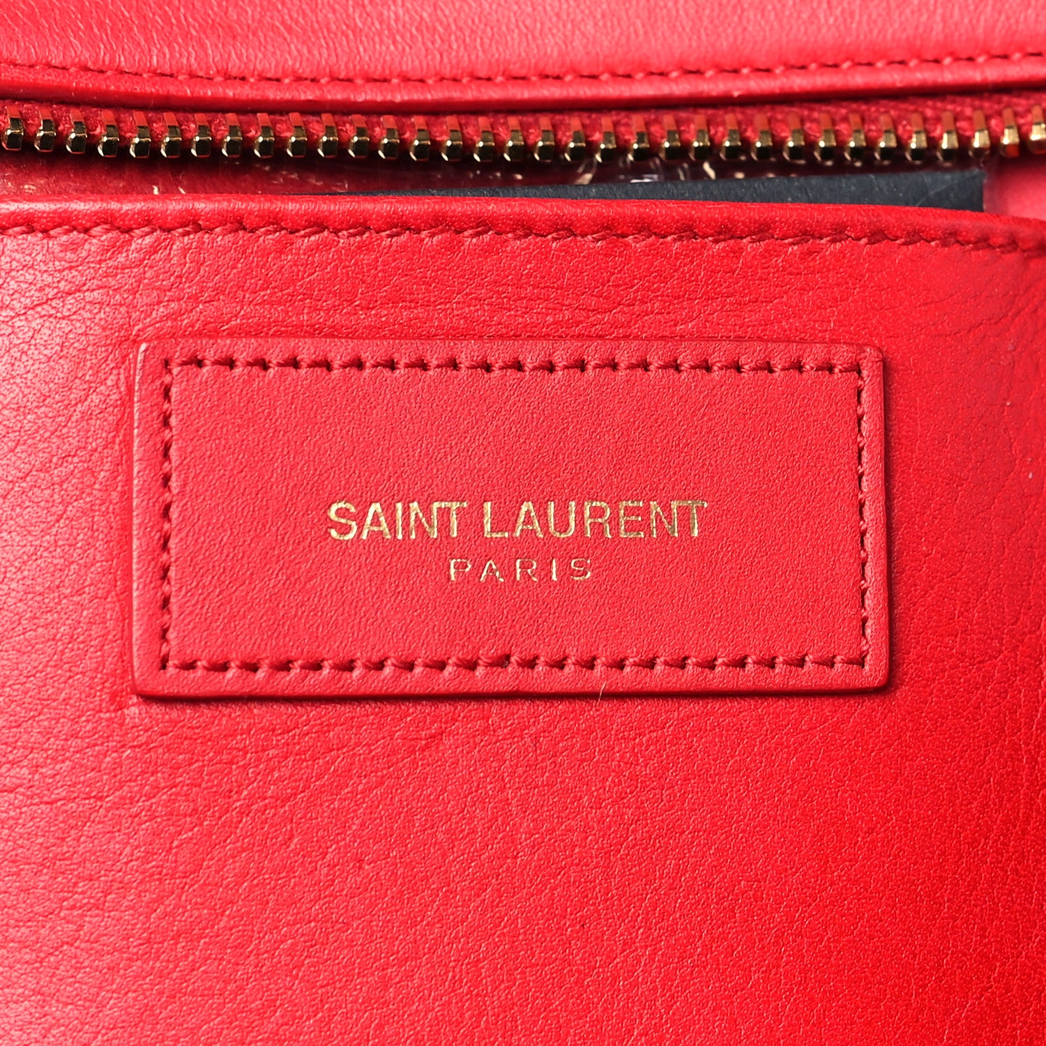 Saint Laurent Calfskin Small Classic Y Cabas Red 8 of 11