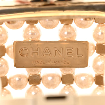 Chanel Metal Pearl Minaudiere CC Mini Evening Bag White Gold Multicolor 6 of 11