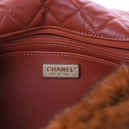 Chanel Orylag Lambskin Medium Flap Blue Orange 8 of 9