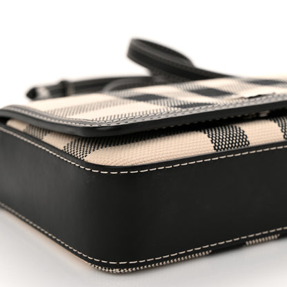 Burberry E-Canvas Vintage Check Hampshire Crossbody Black 9 of 10