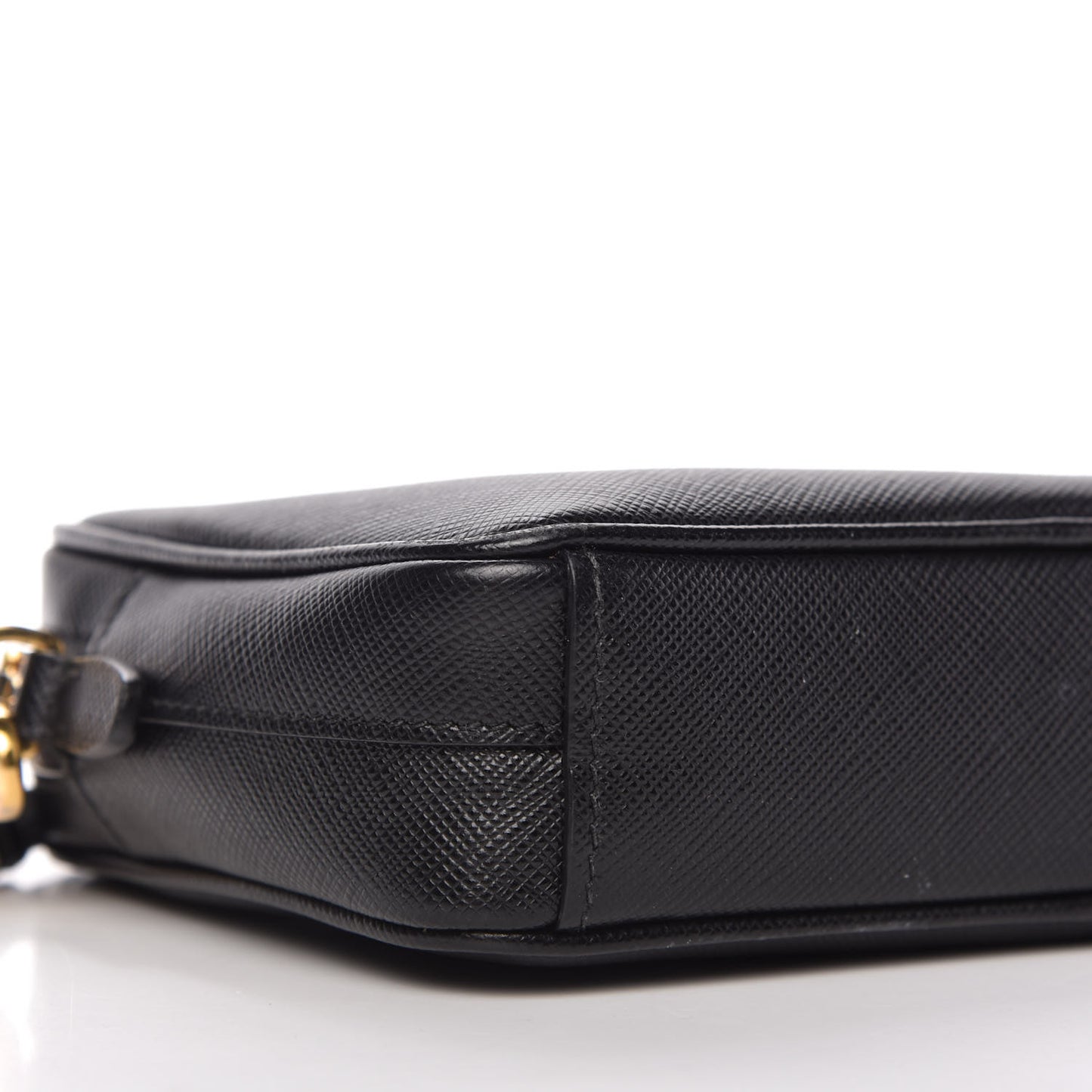Saffiano Lux Small Camera Crossbody Bag Black