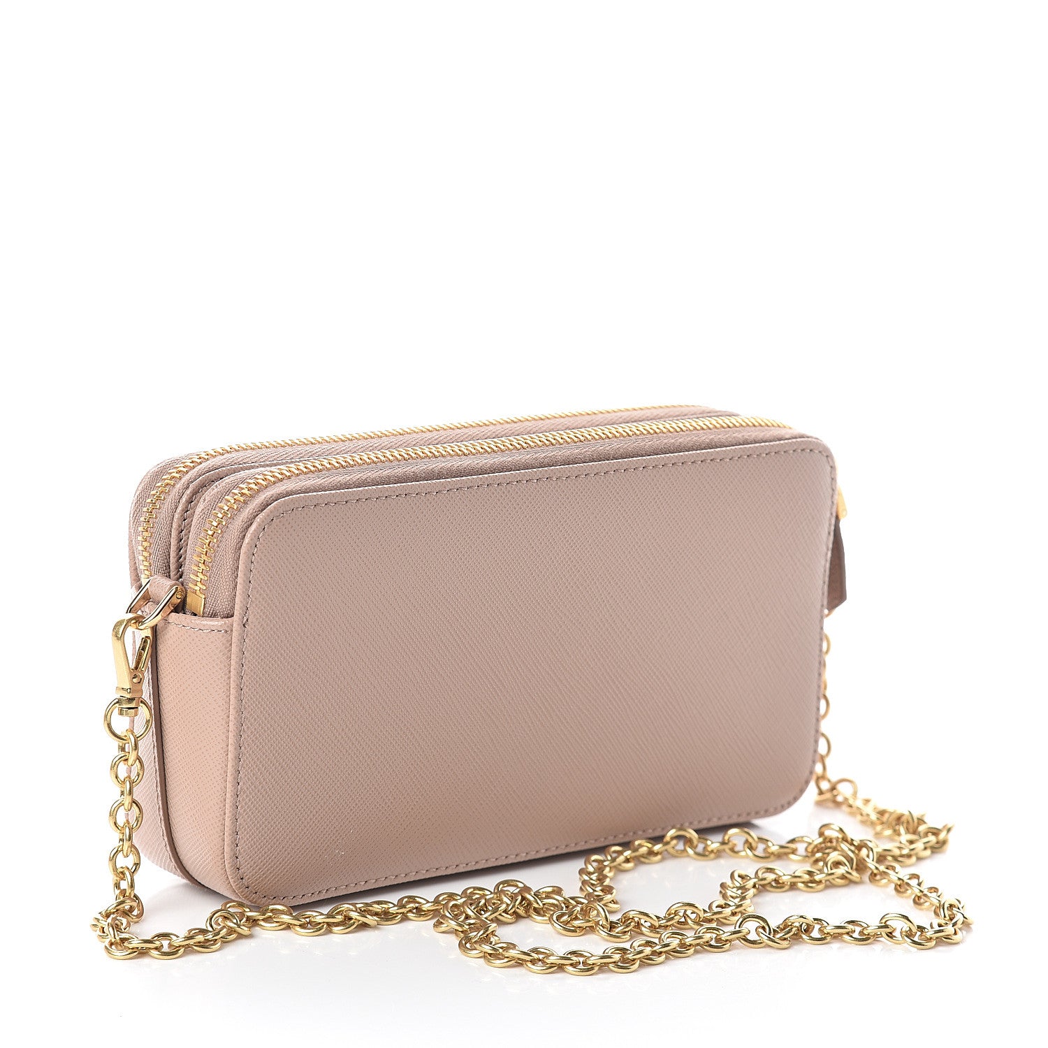 Prada Saffiano Shine Mini Crossbody Bag Cipria 2 of 9