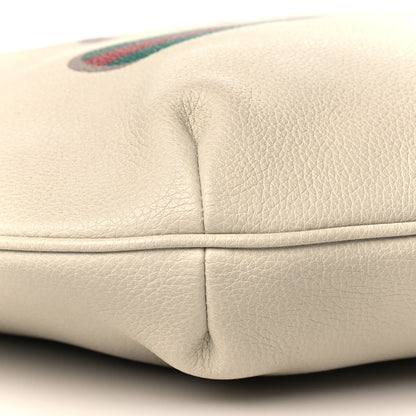 Gucci Grained Calfskin Logo Half Moon Hobo White 9 of 13