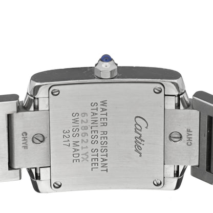 Cartier Stainless Steel Diamond Bezel 20mm Tank Francaise Quartz Watch 4 of 5
