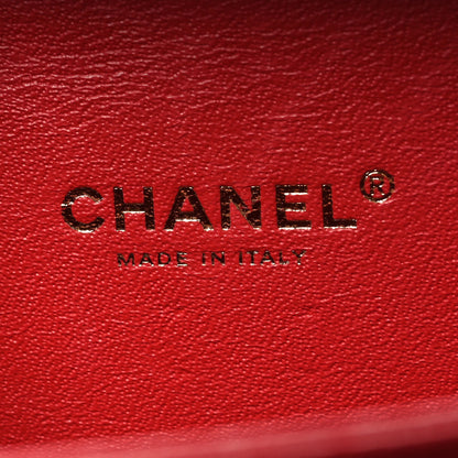Chanel Caviar Quilted Small CC Filigree Vanity Case Red 6 of 10