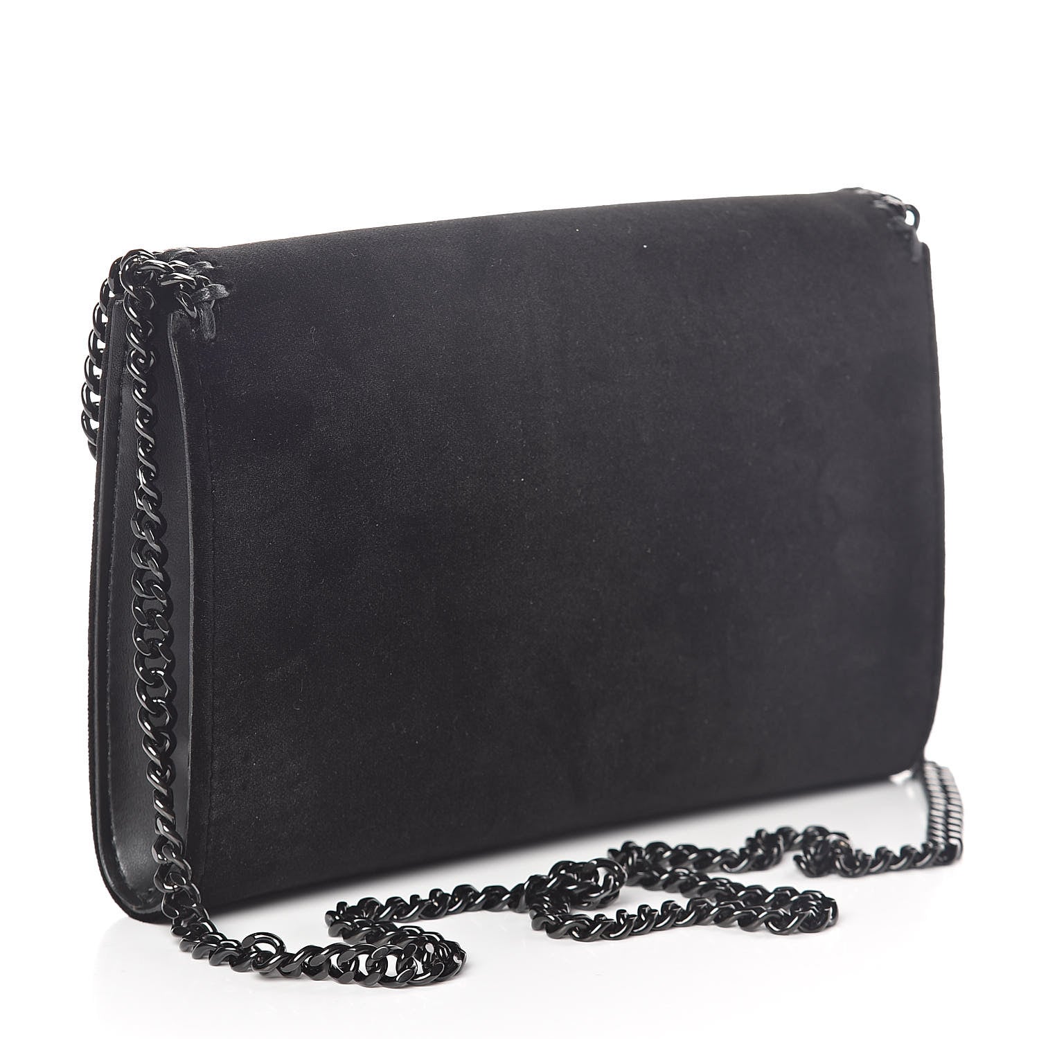 Stella McCartney Velvet Effect Falabella Shoulder Bag Black 4 of 9