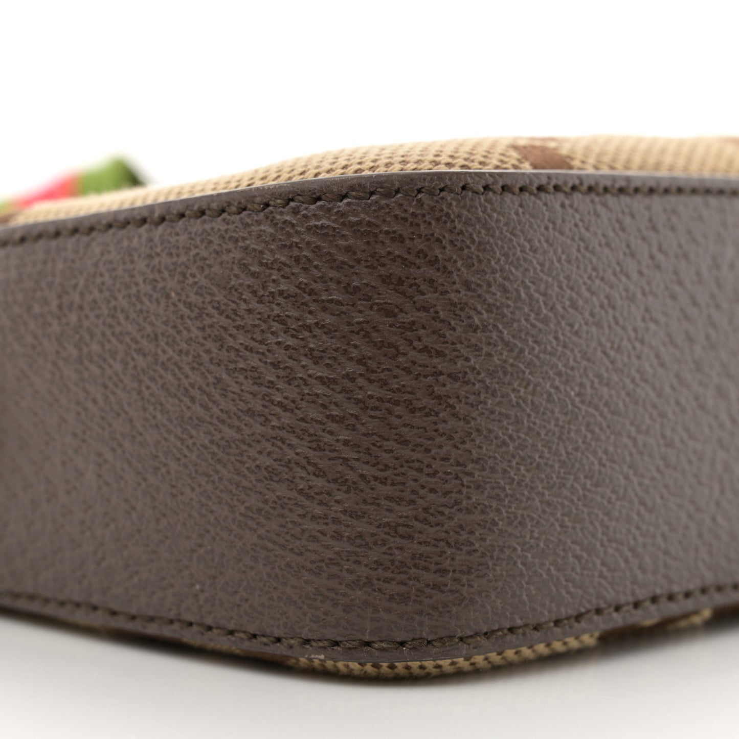 Monogram Jumbo GG Textured Dollar Calfskin Web Messenger Shoulder Bag Camel Ebony New Acero