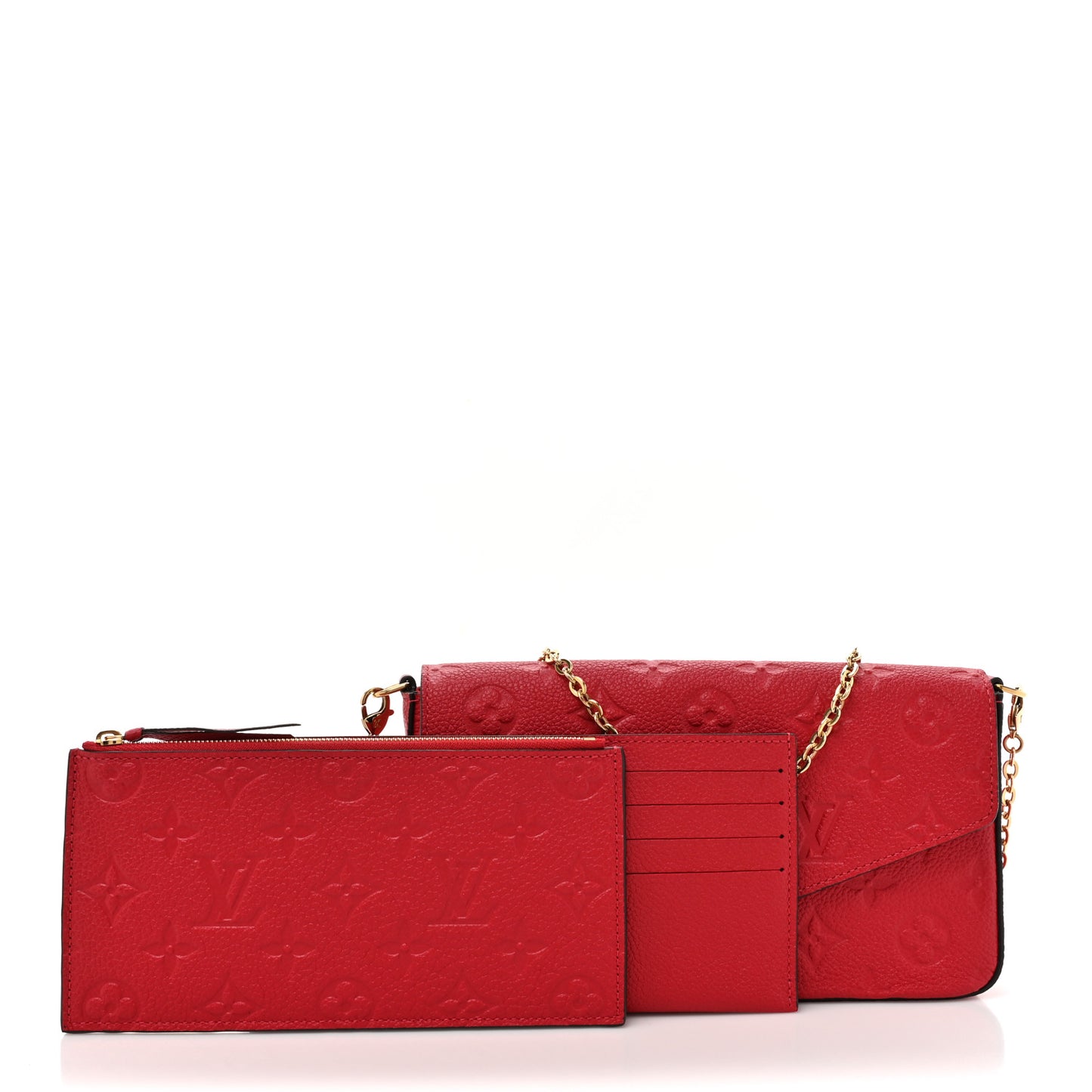 Empreinte Pochette Felicie Chain Wallet Scarlet
