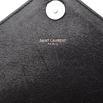 Saint Laurent Sheepskin Matelasse Chevron Monogram Large College Satchel Black 14 of 14