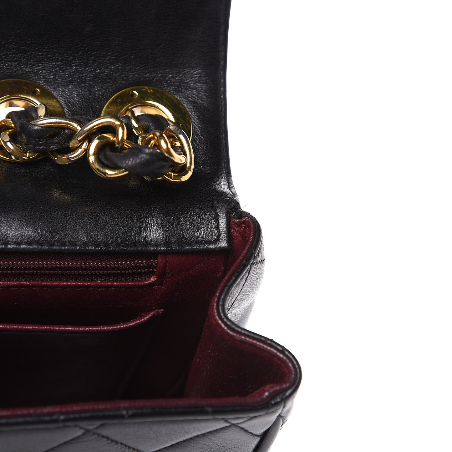 Lambskin Quilted Jumbo Single Flap Black