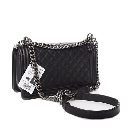 Chanel Calfskin Quilted Medium Boy Flap Black 3 of 11