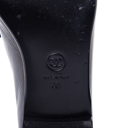 Chanel Lambskin CC Chain Loafers 38 Black 9 of 11