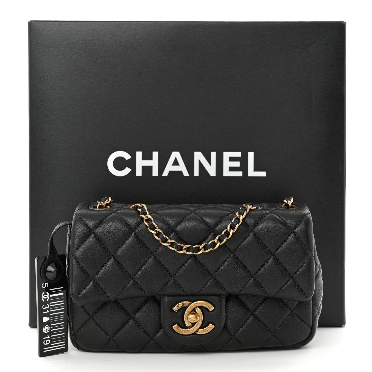 Chanel Lambskin Small Grocery By Chanel Flap Black 16 of 16