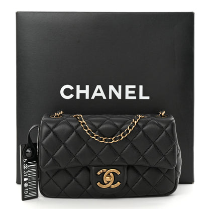Chanel Lambskin Small Grocery By Chanel Flap Black 16 of 16
