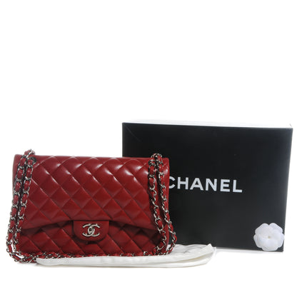 Chanel Caviar Jumbo Double Flap Red 5 of 9