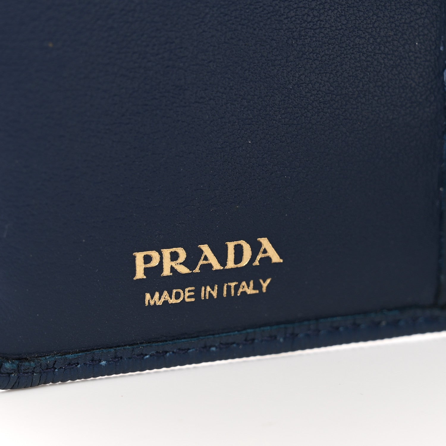 Prada Vitello Move Metal Compact Wallet Bleuette 6 of 8