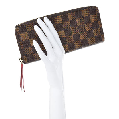 Louis Vuitton Damier Ebene Clemence Wallet Cherry 2 of 10