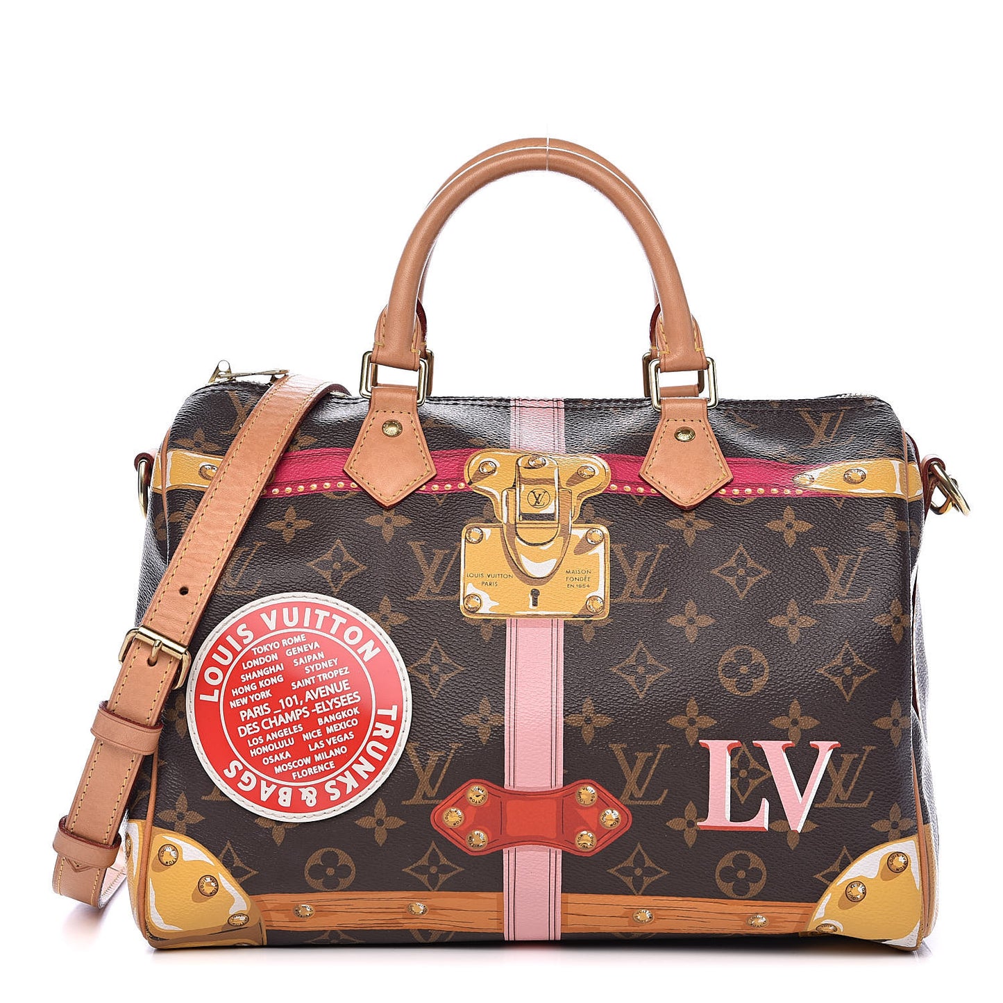 Monogram Summer Trunks Speedy Bandouliere 30