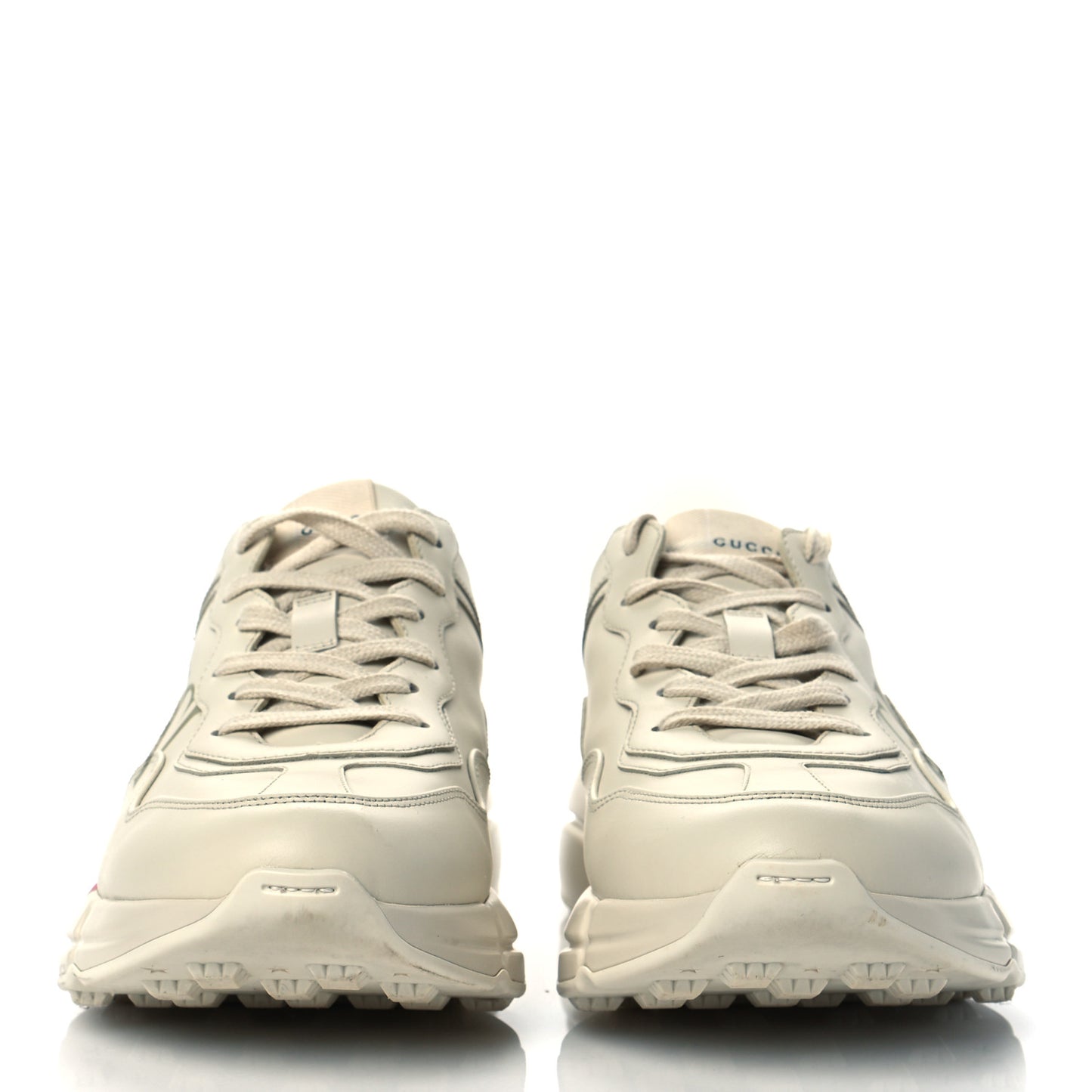 Calfskin Logo Womens Rhyton Sneakers 41.5 Ivory