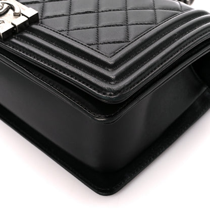 Chanel Lambskin Quilted Medium Boy Flap Black 10 of 11