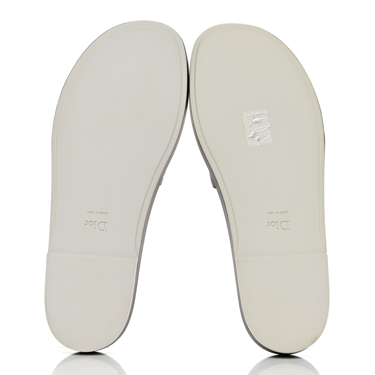 Christian Dior Calfskin Marina Slides 39.5 Black Rose 5 of 9