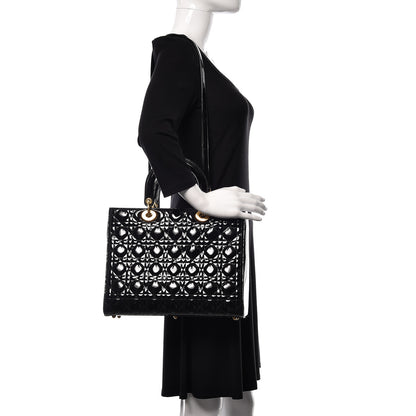 Christian Dior Patent Cannage Large Lady Dior Black 2 of 10