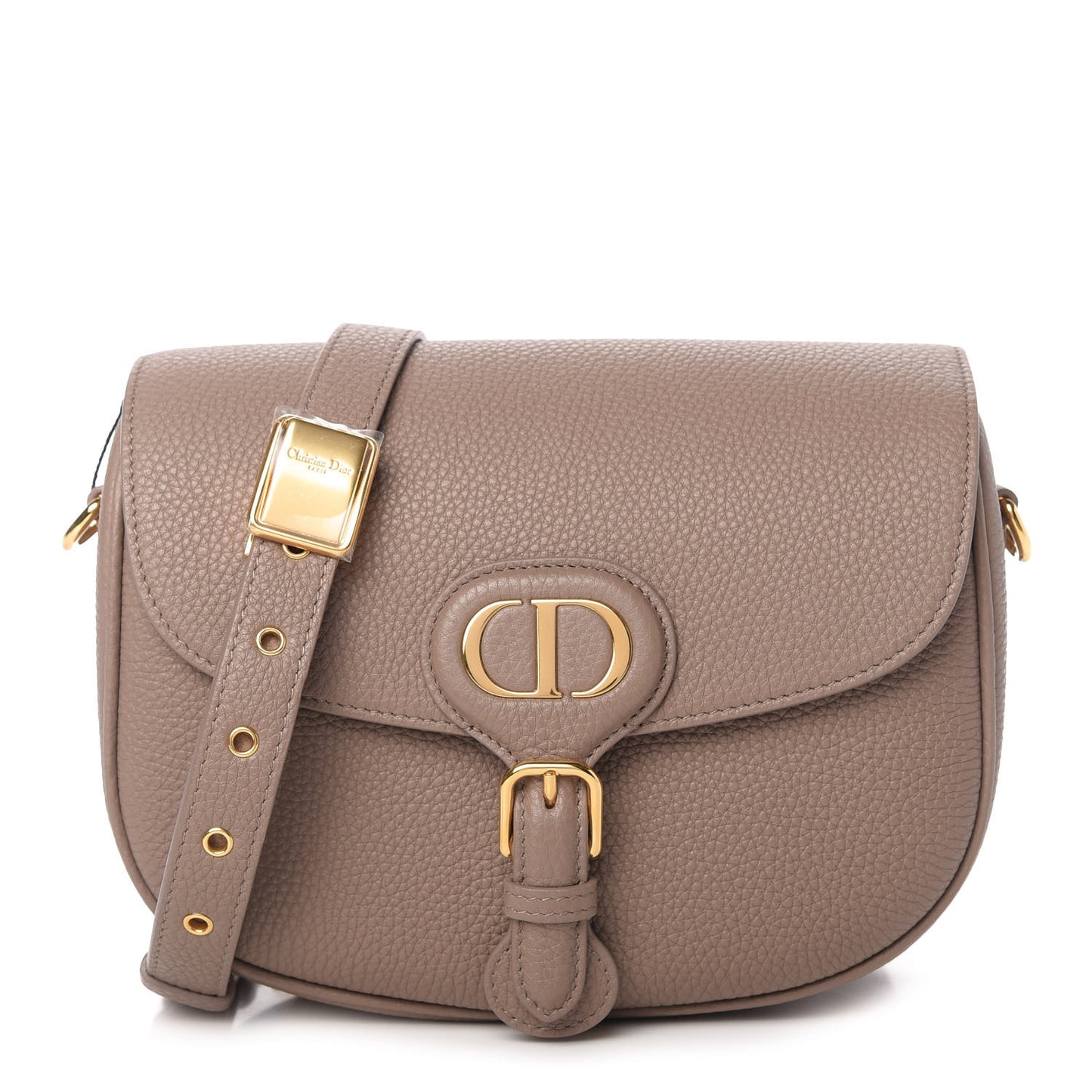 Grained Calfskin Medium Bobby Flap Warm Taupe