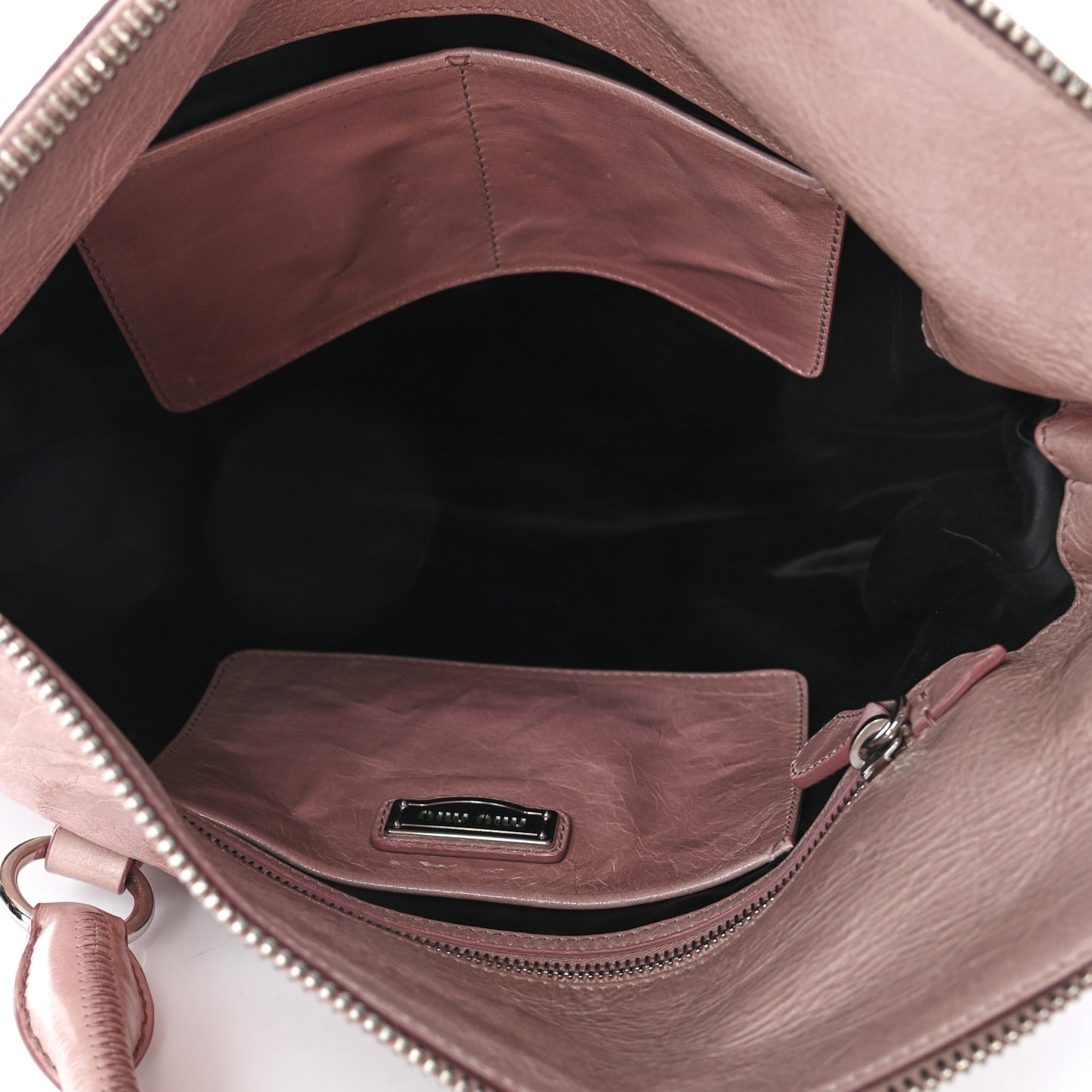 Vitello Lux Large Bow Bag Mughetto